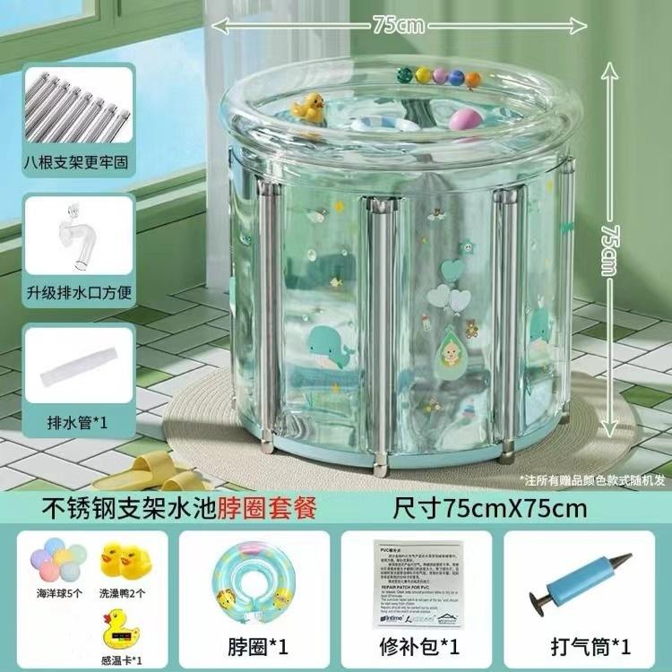 Soporte de acero inoxidable + anillo de cuello + Paquete de regalo de baño