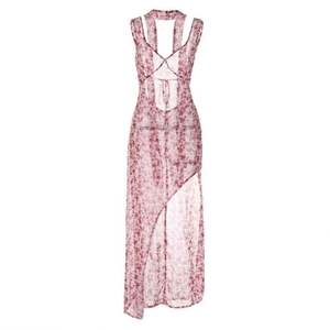 2024 conception été femmes vêtements Floral femmes <span class=keywords><strong>robe</strong></span> sangle sangle col en V à volants fente dames <span class=keywords><strong>robe</strong></span> Midi pour adolescentes - Product Image 5