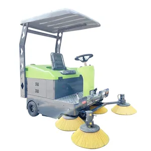 Industrial 800W Floor sweeper driving type 1800mm Sweeping Width Road Sweeper Machine for collecting dust