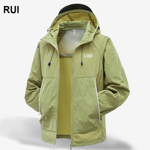 Ruiquwin 2025เสื้อโค้ทมีฮู้ดป้องกันรังสียูวีของผู้หญิงแห้งเร็วระบายอากาศได้ดีแจ็คเก็ตผ้าตาข่ายด้านหลังสำหรับกีฬากลางแจ้งขายส่ง - Product Image 1