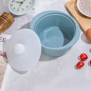 Boîte à lunch en silicone pour la maison, récipient de conservation alimentaire, pot à soupe, bol de cuisson vapeur en silicone de qualité alimentaire pour micro-ondes - Product Image 4