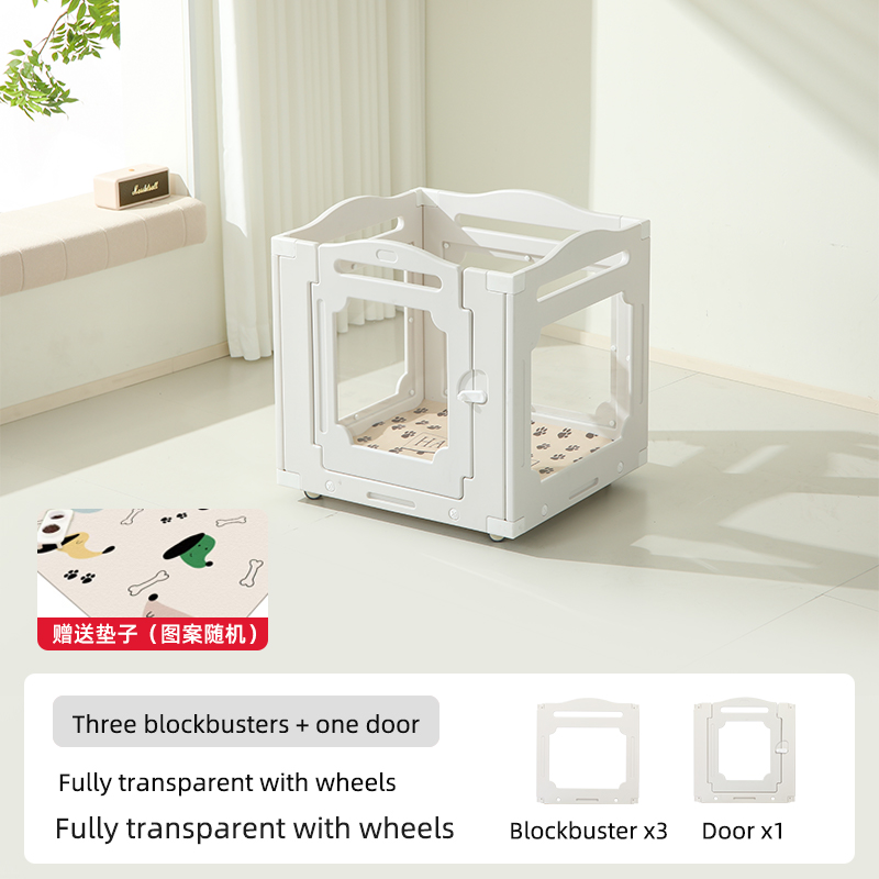 Blanco con ruedas 3 piezas + 1 puerta