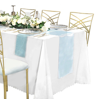 Vente en gros 100% chemin de table de mariage en polyester tricoté macramé techniques tissées brodées fêtes d'hôtel en plein air