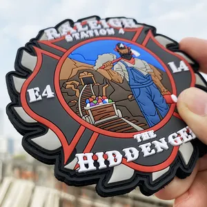 Hoed Pvc Patches Custom Logo Heat Press Naai Ijzer Op Reliëf Rubber Badges Siliconen Zachte 2d 3d Rubber Pvc Patch Voor Kleding