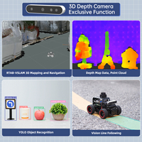 Robot programmable MentorPi A1 Raspberry Pi 5 AI Vision avec navigation de cartographie Lidar et simulation RVIZ basée sur ROS2