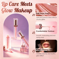 Gloss à lèvres liquide transparent naturel brillant végétalien pour filles, en vrac, style Y2K, non toxique, sans cruauté animale, nude, longue tenue, effet huile, OEM