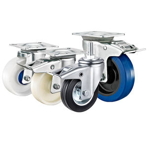 3.5 ''4'' 6 ''<span class=keywords><strong>8</strong></span>'' tipo Europeu PA/PP/PU/Elastic Rodízios De Borracha Giratória industrial roda rodízio roda carrinho Rodas - Product Image 2