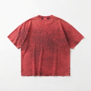 T-shirts pour hommes délavés à l'acide, en coton vintage, respirants, collection mode urbaine quotidienne - Product Image 6