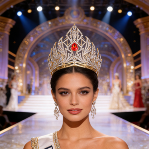 <span class=keywords><strong>มงกุฎ</strong></span>มิสยูนิเวิร์ส <span class=keywords><strong>มงกุฎ</strong></span>สูงสำหรับประกวดนางงาม <span class=keywords><strong>มงกุฎ</strong></span>เจ้าสาวสำหรับงานแต่งงาน ทำจากทองแดงประดับคริสตัลสำหรับเครื่องประดับผม - Product Image 6