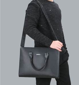 オフィスや日常の使用のための取り外し可能なストラップ付き英国スタイルカスタムメンズショルダーバッグ-PUレザービジネスハンドバッグ - Product Image 2