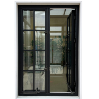 Marca de China, Villa personalizada, tienda de casas, ventanas de vidrio aislante francés de aluminio, ventana y puertas fijas de aluminio