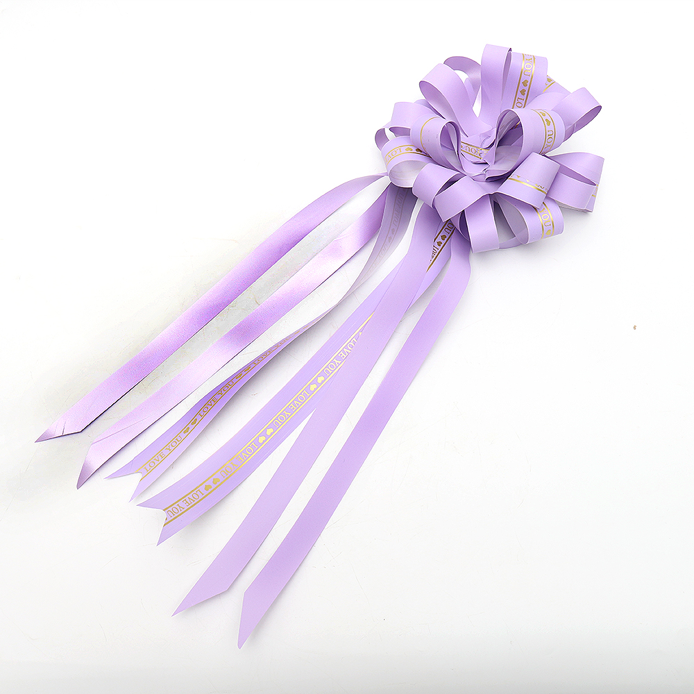 Hot Selling Wedding Christmas Gift Packaging Gold Stamping Solid Color Pull String Ribbon