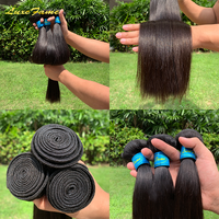 Extensiones de Cabello Natural en Cola de Caballo, Cabello Peruano Virgen Sin Procesar 10A, Cabello Liso Yaki Sedoso