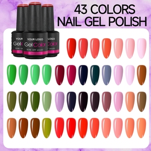 ยาทาเล็บเจลยูวีแอลอีดีแบบลอกออกได้ง่าย ขนาด 15 มล. สีผสม รับผลิตโลโก้แบรนด์ OEM สำหรับร้านทำเล็บ พร้อมตัวอย่างฟรี - Product Image 1