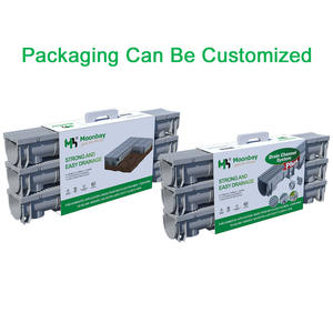 Sistema de Drenagem em <span class=keywords><strong>U</strong></span> ID 200 Drenagem Plástica Preta para Piso de Garagem - Product Image 2