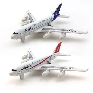 Pandas - Avião pequeno de liga metálica para simulação de aviões, modelo fundido, modelo de brinquedo promocional, 1:64