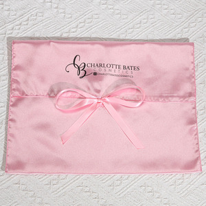 Custom Logo Printed Pink <strong>Satin</strong> Hair Extension Bag Luxury Envelope Silk <strong>Pouch</strong> Hair Bundle Swimwear Handbag Dust <strong>Satin</strong> Bag - Product Image 3