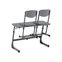Ensemble de mobilier scolaire pour salle de classe à deux places, chaises et tables d'école