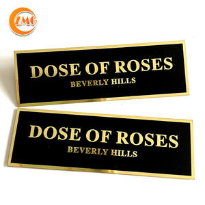 Plaques de logo métalliques autocollantes en acier inoxydable plaqué or de haute qualité en gros - Product Image 3