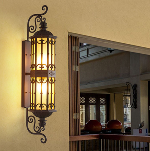 Lampe murale extérieure LED de <span class=keywords><strong>style</strong></span> européen, grande, à l'ancienne, noire et marron, étanche et antirouille IP65 - Product Image 5