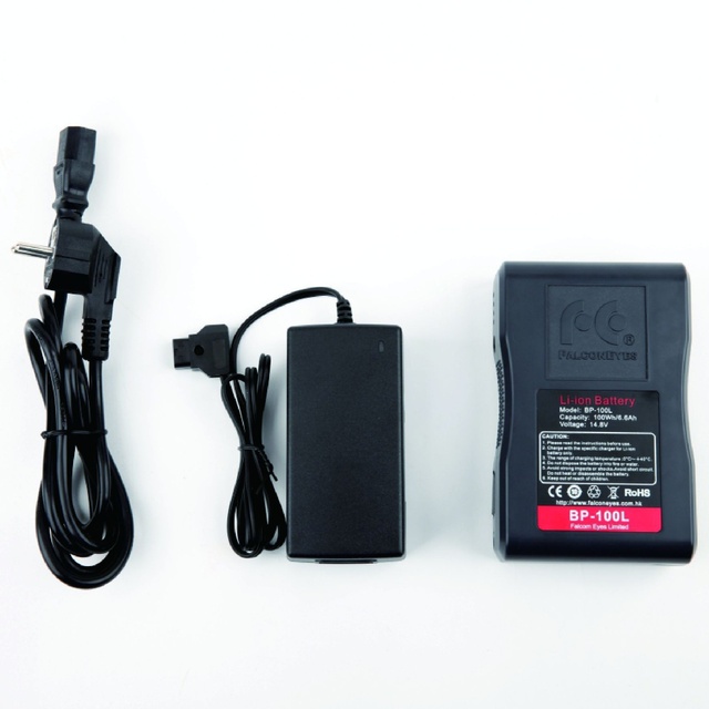 FALCONEYES Universal 14.8v/100wh V-Mount Carbon Fiber Lithium Battery BP-100L Multi-Brand Compatible Photo Studio Accessories