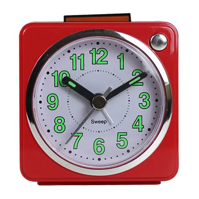 iMSH BB06602-PK Quartz analog clocks travel alarm clocks table wecker despertador bedside desk custom square travel alarm clock
