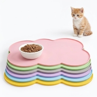 Tapis d'alimentation pour animaux de compagnie en silicone, tapis antidérapant imperméable anti-déversement, facile à nettoyer, tapis de table pour chiens et chats