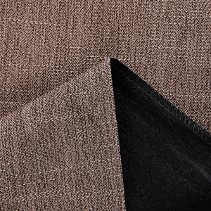 Tissu d'ameublement 240GSM 100% polyester aspect <span class=keywords><strong>lin</strong></span>, tissé, respirant, résistant aux déchirures, pour canapé et meubles - Product Image 6