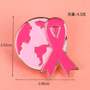 Broches de sensibilisation au cancer du sein avec ruban rose, motifs Cœur, Papillon, Couronne, Amour, Espoir, Croyance, Bijoux en alliage pour femme, Cadeau - Product Image 5