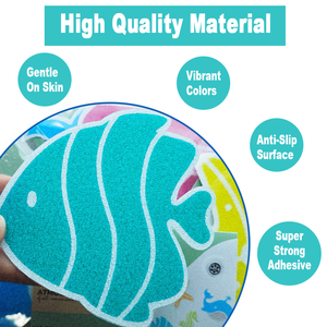 Xuri Belle mer Animal anti-dérapant autocollants poisson hippocampe étoile de mer coquille formes couleurs vives pour salle de bain sécurité facile <span class=keywords><strong>à</strong></span> <span class=keywords><strong>coller</strong></span> - Product Image 4