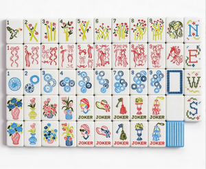 Nuovo Arrivo 2026: Set Mahjong di Lusso Moderno a 4 Giocatori, Pieghevole, Ecologico, in Acrilico Blu a 3 Strati e Melamina Cristallo - Product Image 4