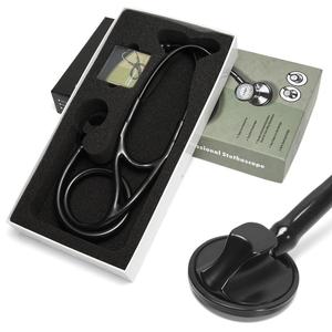 Estetoscopio de cardiología, estetoscopio de acero inoxidable, estetoscopio profesional, empaque en caja de color en inglés - Product Image 2