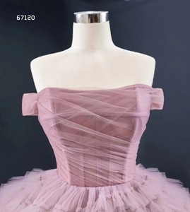 Robe de mariée moderne et sobre Jancember RSM67120 2023, modèle Little Bride, épaules dénudées - Product Image 2