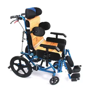 Disabled Children With Cerebral Palsy Wheelchair Full Lying High Back Multi-functional Safety Protection Wheelchair
