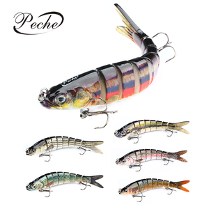 Peche Carp 8 segment fishing lure Wobbler leurre souple hard Plastic multi jointed iscas artificiais 27g 14cm Fishing Lures
