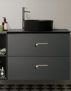 Kenop Kabinet JAYA Musical Note dari Paduan Seng, Warna Hitam Emas, Pegangan Lubang Tunggal untuk Laci Dapur, Lemari, dan Perabotan - Product Image 5