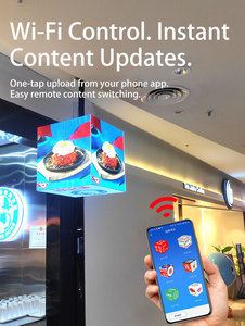 <b>Magic</b> LED <b>Cube</b> 4/5 Sides Display Indoor/Outdoor Store Advertising LED <b>Cube</b> 5v Easy Hanging Mounted Standing Installation - Product Image 5