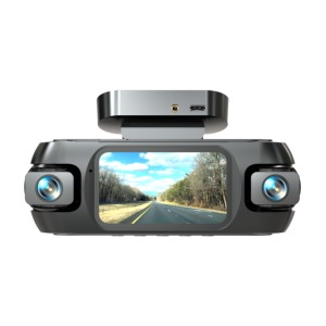 Caméra embarquée 4 canaux avec écran 3 pouces, caméras avant 2K, latérales 1080P, Wi-Fi intégré, GPS, vision nocturne H265 et moniteur de stationnement - Product Image 4