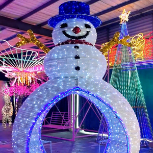 Commercial Grade Christmas Snowman Motif Lights LED Outdoor Decoration for Theme Park Landscape - Product Image 1