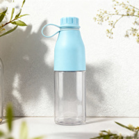 500ML/16 OZ Bouteille de shaker de poudre de protéine de qualité alimentaire restant hydraté Bouteille d'eau en plastique transparent