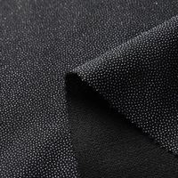 Tissu d'interlining épaissi personnalisé 100% polyester 300D tissé adhésif thermocollant 130g 140g 150g doublure noire pour vêtements