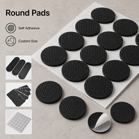 Patins en caoutchouc silicone noir autocollants, formes carrées personnalisées, protection antidérapante pour surfaces, service de découpe de meubles, commande en gros