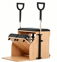 Chaise de Pilates Wunda réglable en bois de hêtre massif MJD-W18B - Durable, portable, multifonctionnelle, emballée, garantie 3 ans, santé et fitness