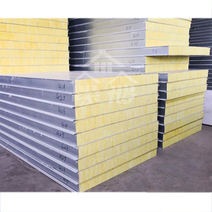 แผ่นผนังสำเร็จรูป Rock Wool ขนาด 1200 มม. เหล็กชุบสังกะสี ทนไฟ สำหรับผนังภายนอกอาคารอุตสาหกรรม - Product Image 2