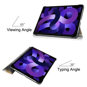 การพิมพ์ที่กําหนดเองสมาร์ทแม่เหล็กกรณีแท็บเล็ตสําหรับ iPad Air 11 2024 ฝาครอบกันกระแทกสําหรับ iPad Air 11 10.9 นิ้ว