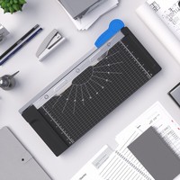 Cortadora de Papel Manual Premium A4 de 12 Pulgadas, Estilo Guillotina, Recortadora de Papel Compacta, Mesa de Corte de Plástico Delgada (Capacidad para 8 Hojas)