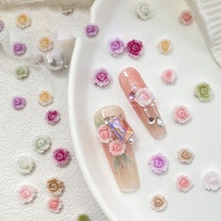 Paso Sico 50 pièces/sac Résine de haute qualité Fleurs de rose 3D simulées Printemps Tailles mixtes Couleurs vintage Camélia Accessoires pour ongles