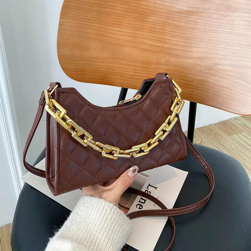 Fashion Women Luxury Leather Handbags Chain Messenger White Shoulder Bag