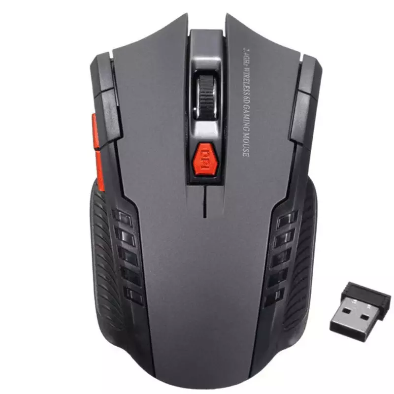 Ratón inalámbrico de 2,4 GHz con receptor USB para Gamer, Mouse de 2000DPI para ordenador, PC y portátil