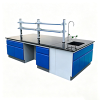 Banc de laboratoire octogonal avec plateau en résine époxy et alimentation électrique DC pour banc de laboratoire